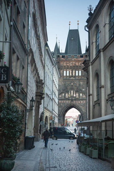 городской пейзаж в Праге осенью
