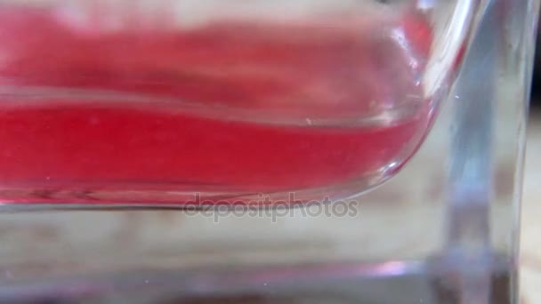 Minuman, minuman merah, sirup, jus, limun — Stok Video