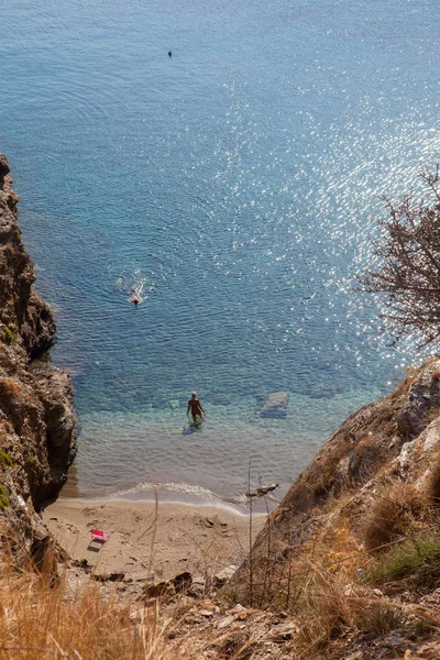 Landscape Vacation Excursion Greece Crete Bali Rethymnon Travel Resort Hotel — Stock Photo, Image