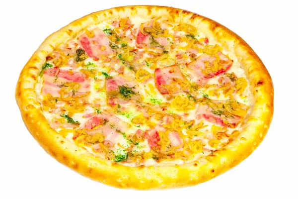 Asortyment Menu Restauracyjne Strzelanie Białym Tle Bułka Kotlet Sałatka Pizza — Zdjęcie stockowe