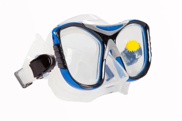 Masker Snorkel Zwemmen Duiken Onderwerp Een Witte Achtergrond Schieten Voor — Stockfoto
