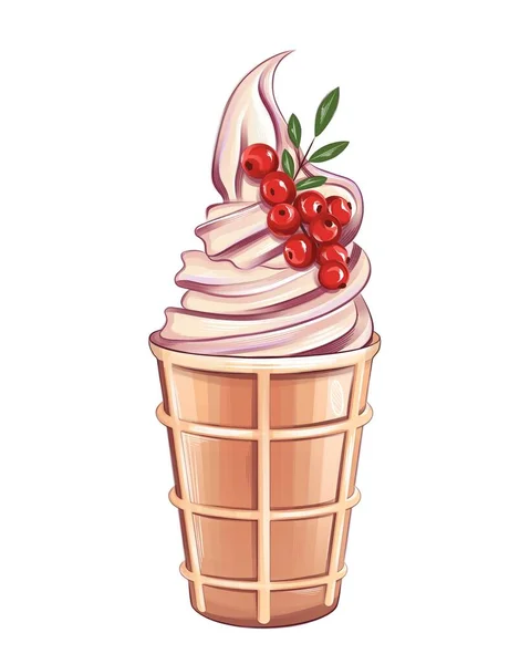 Digitale Leckere Und Leckere Eis Illustration — Stockfoto