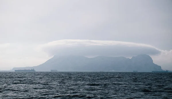 Sea and clouds in Mediterranean before Gibraltar strait.