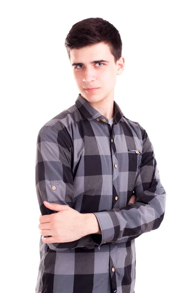 Handsome model boy posing isolated — Stock Photo, Image