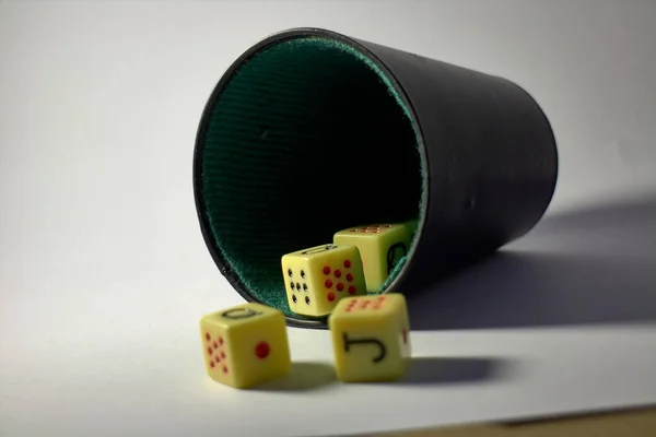 Casino Dice Thrown White Background — Stock Photo, Image