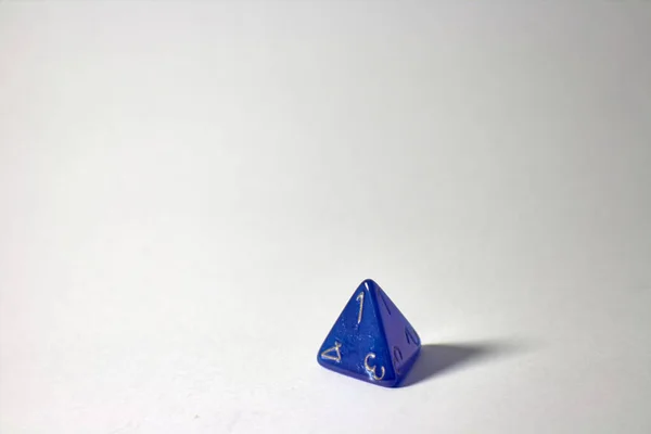 Blue Geek Special Dice White Background — Stock Photo, Image