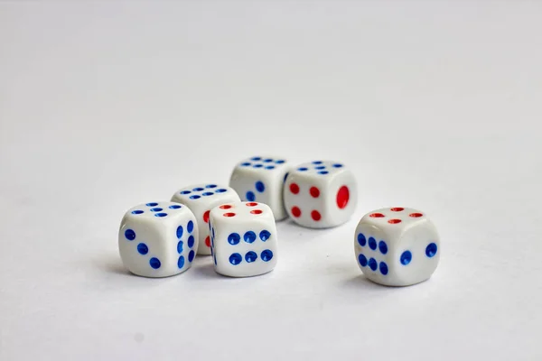 Dice Placed White Background — Stock Photo, Image