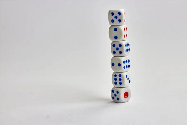 Dice Placed White Background — Stock Photo, Image