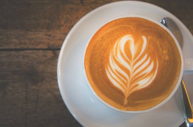 Kahve güzel Latte ile sanat