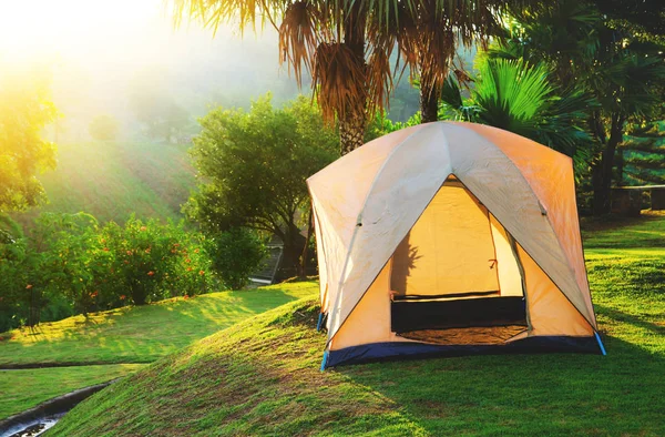 Dome tent camping at   National Park, Thailand
