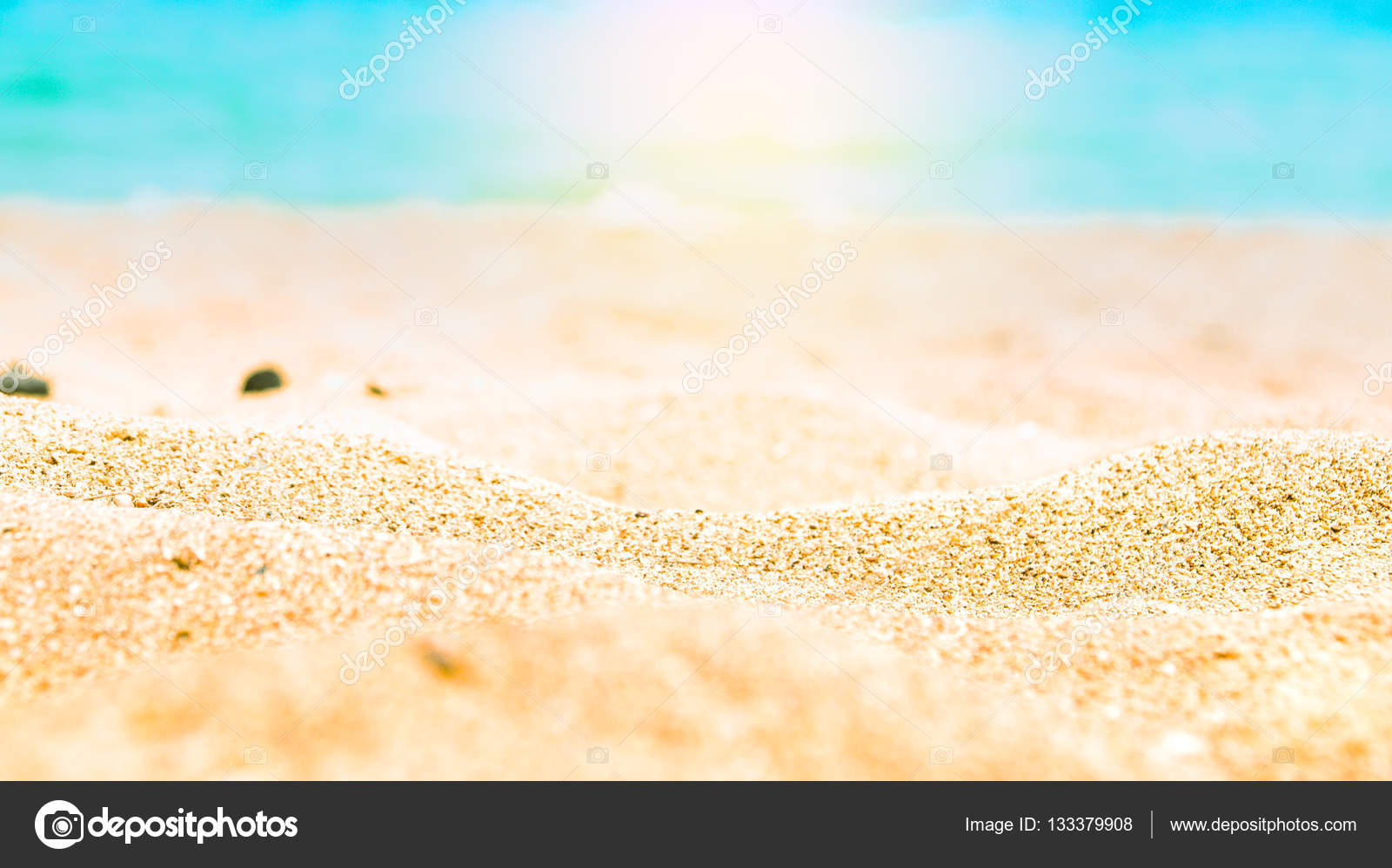 砂のビーチ夏背景 ストック写真 Slonme 133379908