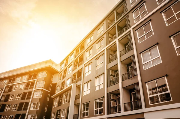 Apartment building , vintage tone — Stock Photo, Image