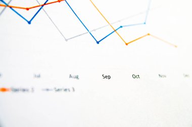 İş grafiği beyaz kağıt üzerinde