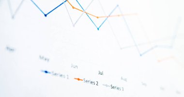 İş grafiği beyaz kağıt üzerinde