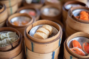 yumcha, dim sum in bamboe stoomboot, chinese keuken