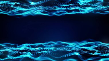 Soyut net konsept - 3D canlandırma. Bilgisayar oluşturulmuş soyut arkaplan.