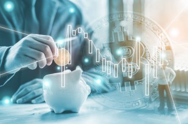 Altın Bitcoin para güç demektir. Bir madeni para, dostum. Şifreli para birimi dijital para birimi kavramı. Engelleme Zinciri ve Kaydetme Kavramı