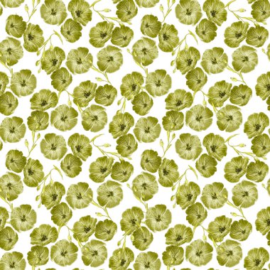 Çiçeksiz, suluboya tarla çiçekleri. Keten çiçekler. Botanik duvar kağıdı. Çiçeksel doğa geçmişi. 