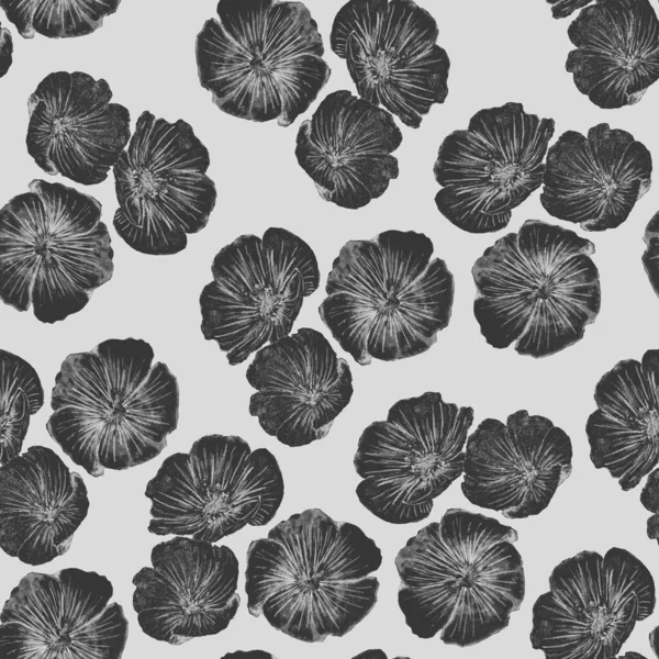 Αφηρημένη Floral Απρόσκοπτη Μοτίβο Ακουαρέλα Λινάρι Λουλούδια Βοτανική Ταπετσαρία Floral — Φωτογραφία Αρχείου