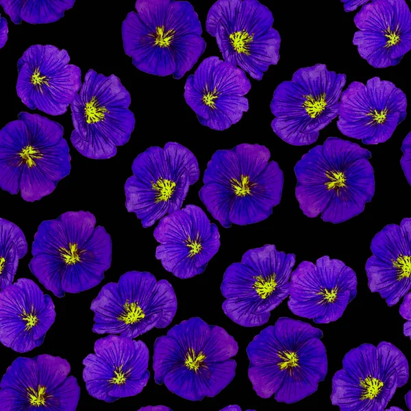 Abstraktes Florales Nahtloses Muster Mit Aquarell Flachsblumen Botanische Tapete Floraler — Stockfoto
