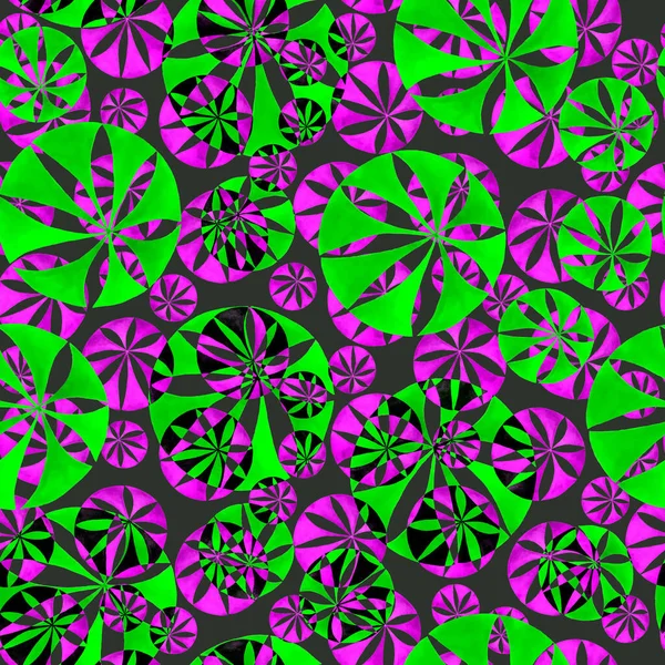 Tekstil Tasarımı Için Geometrik Yuvarlak Şekilli Soyut Suluboya Desenli Renkli — Stok fotoğraf