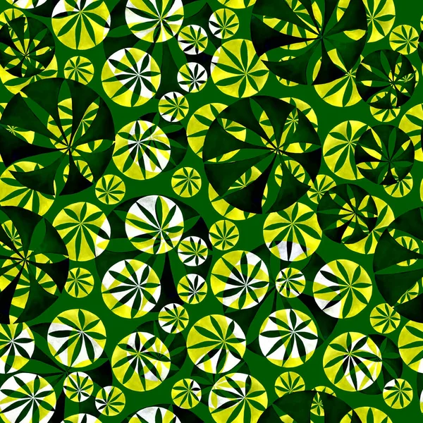 Patrón Sin Costura Acuarela Abstracta Con Formas Redondas Geométricas Para —  Fotos de Stock