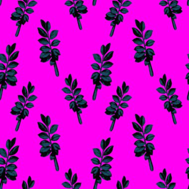 Soyut dekoratif, dikişsiz, suluboya tropikal yapraklı desen. Zamioculcas. Renkli el çizimi çizimi. Eski egzotik arkaplan.