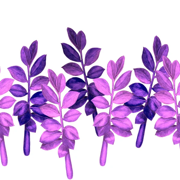 Αφηρημένο Διακοσμητικό Μοτίβο Χωρίς Ραφή Υδατογραφία Τροπικά Φύλλα Ζαμiocultas Πολύχρωμο — Φωτογραφία Αρχείου
