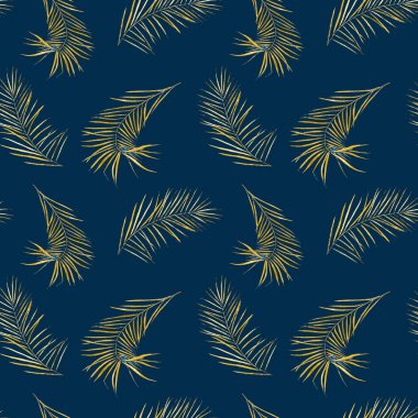 Soyut dekoratif, dikişsiz, suluboya tropikal yapraklı desen. Avuç içi. Renkli el çizimi çizimi. Eski egzotik arkaplan.