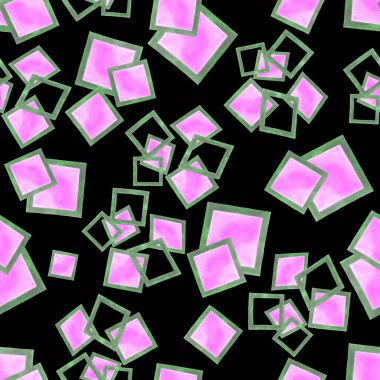 Soyut geometrik dikişsiz desen, suluboya el çizimleri. Modern tarzdaki sanat eserleri.