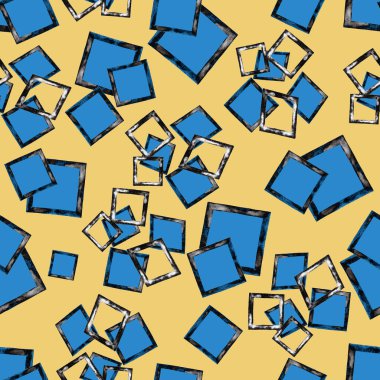 Soyut geometrik dikişsiz desen, suluboya el çizimleri. Modern tarzdaki sanat eserleri.