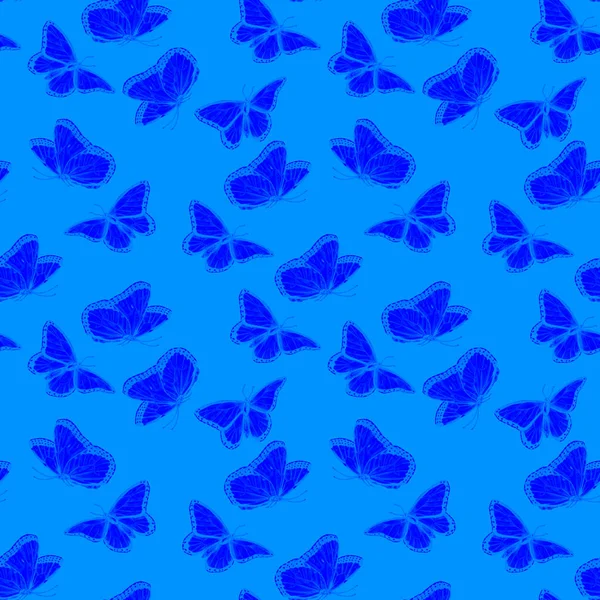 Decorative Seamless Pattern Watercolor Butterflies Color Nature Background Beautiful Summer — Stock Photo, Image