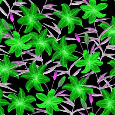 Çiçekli suluboya desenler. Çiçekli moda sanatı. Yaz tebrik kartı..