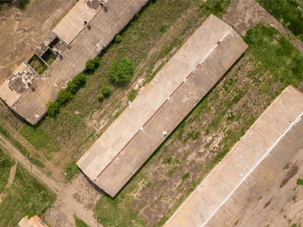 Fazenda Abandonada Vista Aérea Fazenda Abandonada — Fotografia de Stock