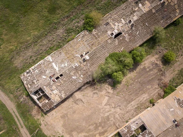 Fazenda Abandonada Vista Aérea Fazenda Abandonada — Fotografia de Stock