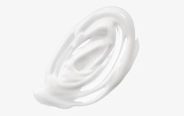 Gota Creme Branco Isolada Amostra Máscara Corporal Tratamento Pele Textura — Fotografia de Stock