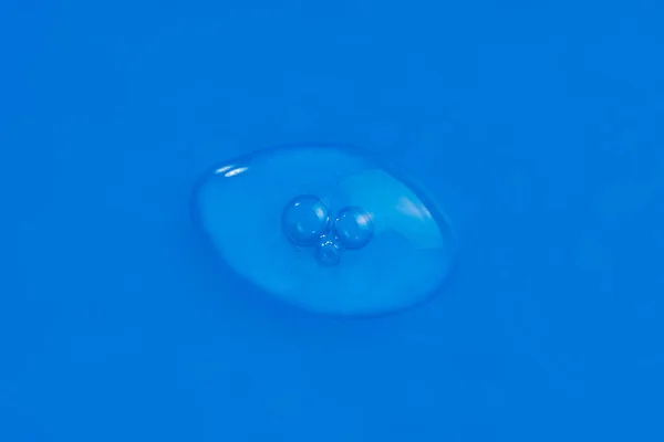Serum Schmierfleck Mit Kollagen Und Peptiden Hautpflegegel Transparente Probe Blauer — Stockfoto