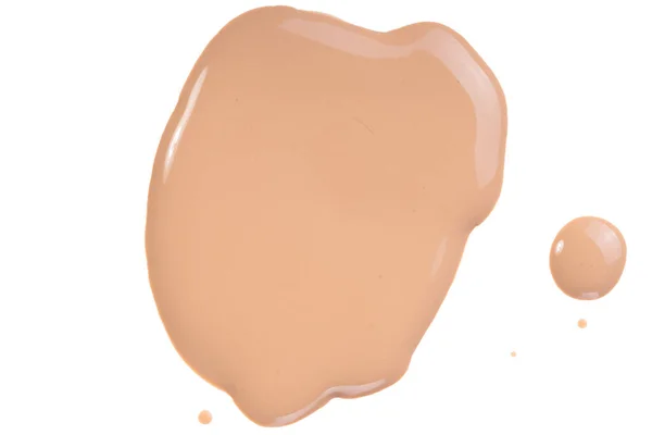 Beige Flytande Foundation Concealer Smutskastning Droppe Makeup Ton Grädde Swatch — Stockfoto