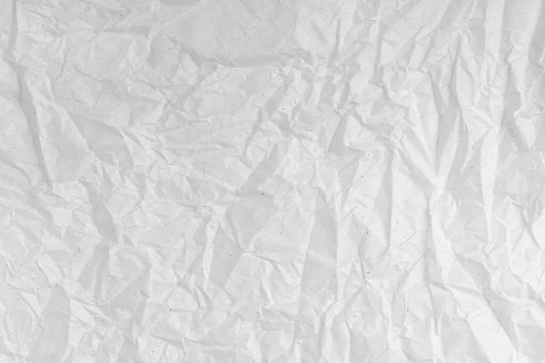 Fehér Ráncos Gyűrött Papír Textúra Üres Gyűrött Szemcsés Papír Texturált — Stock Fotó