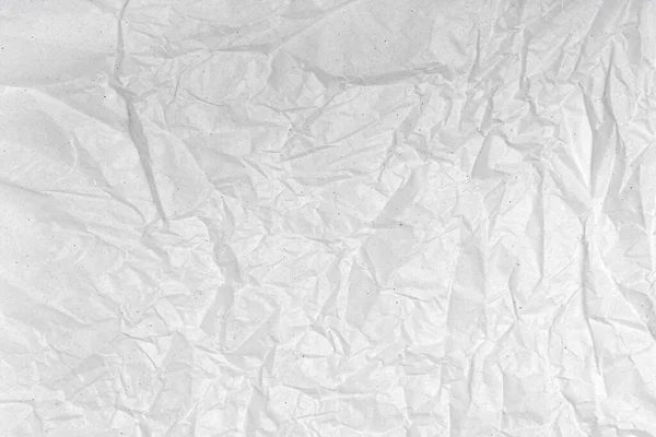Fehér Ráncos Gyűrött Papír Textúra Üres Gyűrött Szemcsés Papír Texturált — Stock Fotó