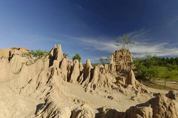 Piedra Arenisca Suelo Con Cáscara Parecen Mucho Pequeño Gran Cañón — Foto de Stock