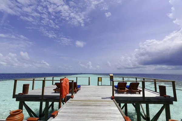 Beautiful Summer Tropical Beach Exotic Island Maldives — Stock Photo, Image