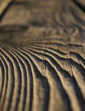 Britanya Kolumbiyası 'nın doğal ormanlarından elde edilen Kanada tahılları açık havada geçirilen yıllardan sonra detay belirtilerini gösteren güverte tahtaları olarak kullanılıyor..