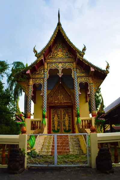 Beautiful Evening View Wat Ban Buak Krok Noi Temple Chiang — Stock Photo, Image