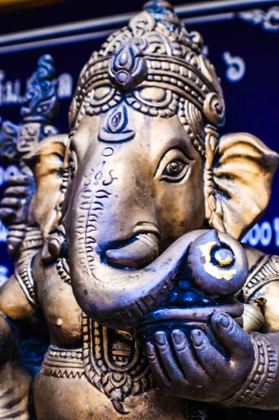 Close Ganesha Statue Ganesha Hindu God God Success Tiger Tiger — Stock Photo, Image