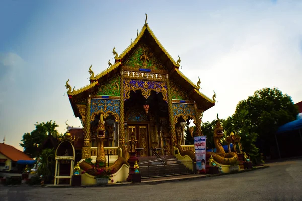 Krásný Večer View Wat Ban Buak Krok Noi Temple Chiang — Stock fotografie