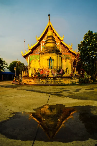 Krásný Večer View Wat Ban Buak Krok Noi Temple Chiang — Stock fotografie