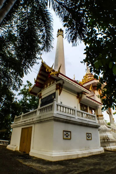 Akşam Budist Tapınağında Güzel Bir Krematoryum Pavyonu Chiang Mai Tayland — Stok fotoğraf