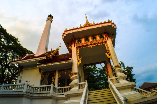 Beautiful Crematorium Pavilion Buddhist Temple Evening Chiang Mai Thailand — Stock Photo, Image