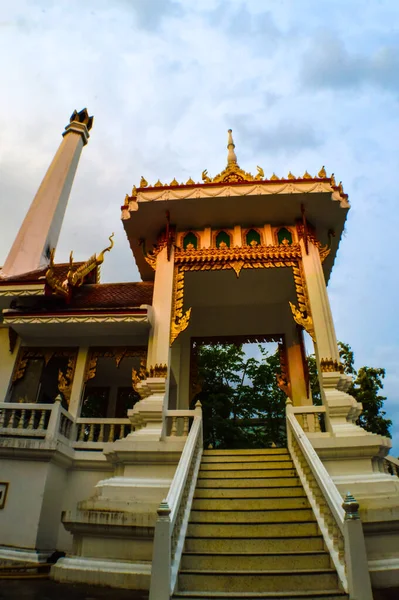 Krásný Krematorium Pavilon Buddhistickém Chrámu Večer Chiang Mai Thajsko — Stock fotografie